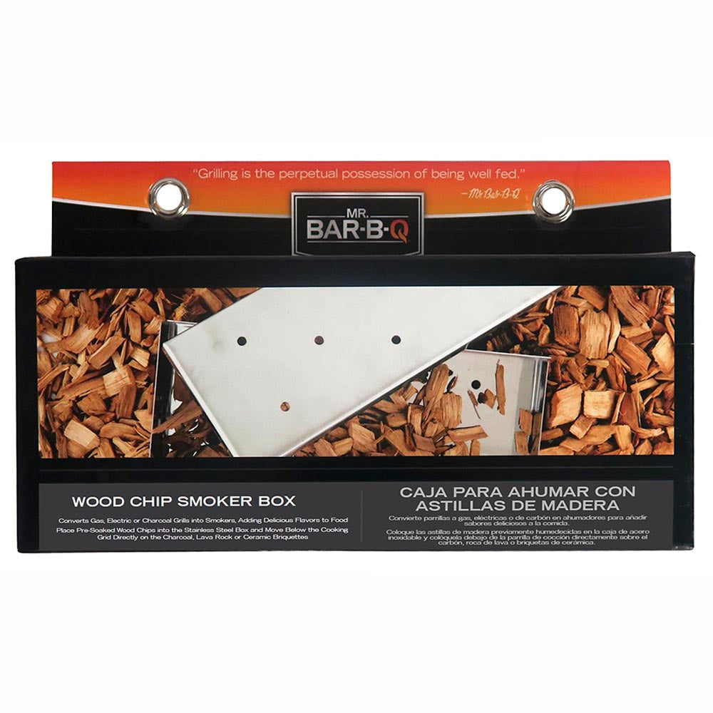 Mr. Bar-B-Q Wood Chip Smoker Box for Gas Electric & Charcoal Stainless 02109Y