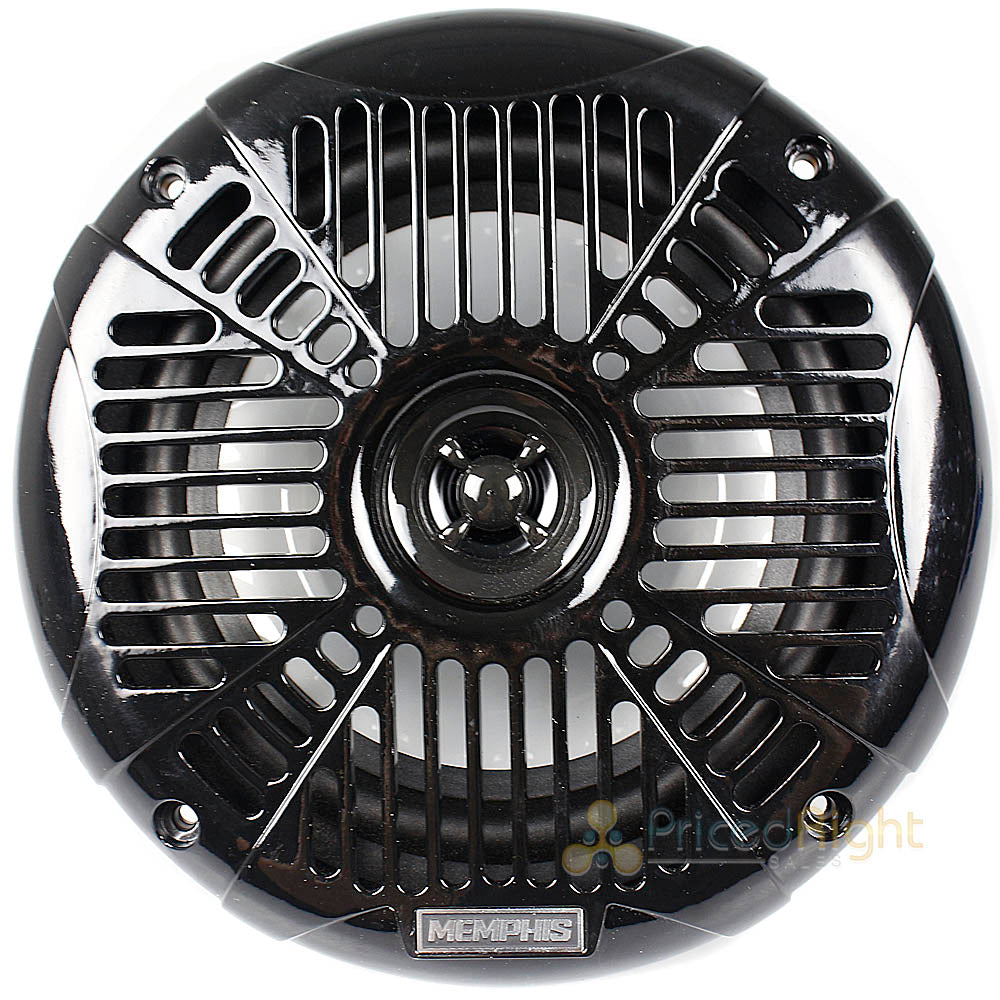 Memphis 6.5" Marine Speakers LED 80W Max Extreme Series Black MXA602SLB Pair