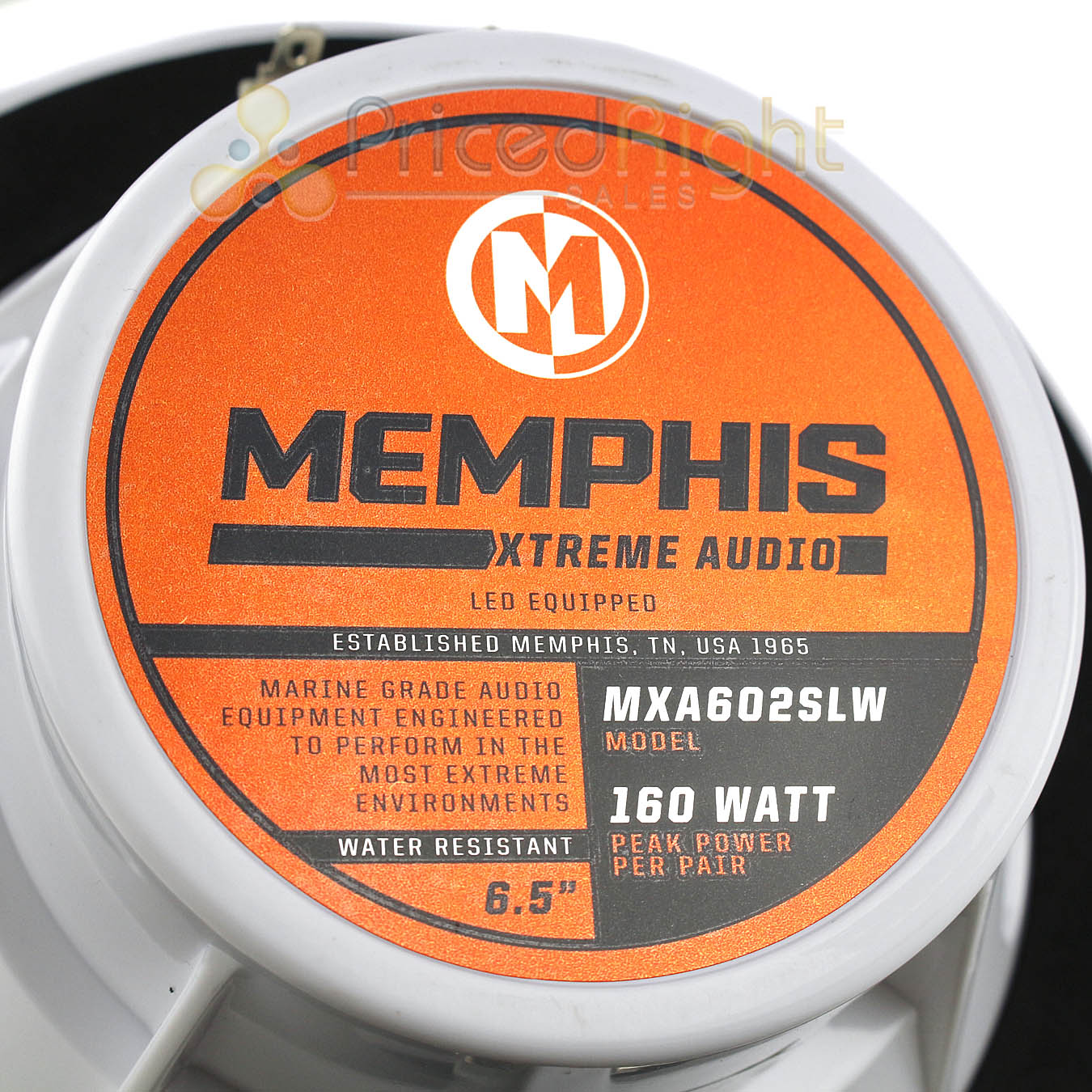 Memphis 6.5" Marine Speakers with LED 80W Max Memphis Extreme Series MXA602SLW