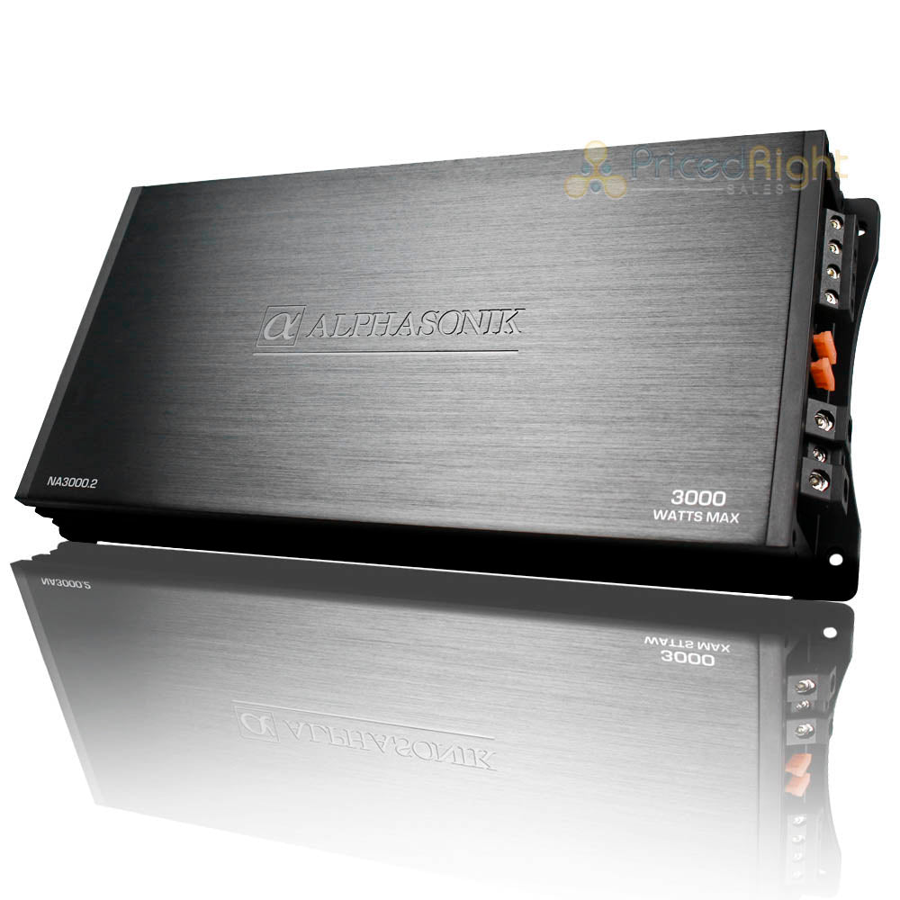 Alphasonik 2 Channel Amplifier 3000 Watts 2 Ohm Class A/B Neuron Series NA3000.2