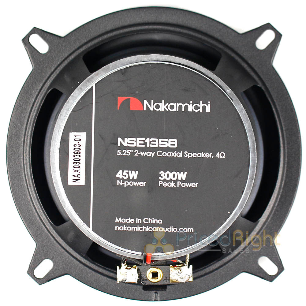 5.25" 2 Way Coaxial Speakers 300 Watts Max 4 Ohm Car Audio NM-NSE1358 Nakamichi