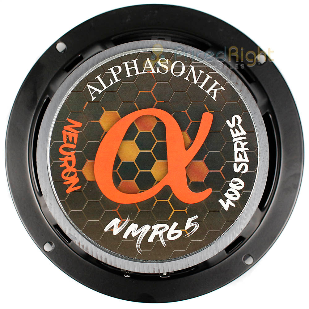 Alphasonik 6.5" Midrange Speakers 600 Watts Max 4 Ohm Neuron Series NMR65 Pair