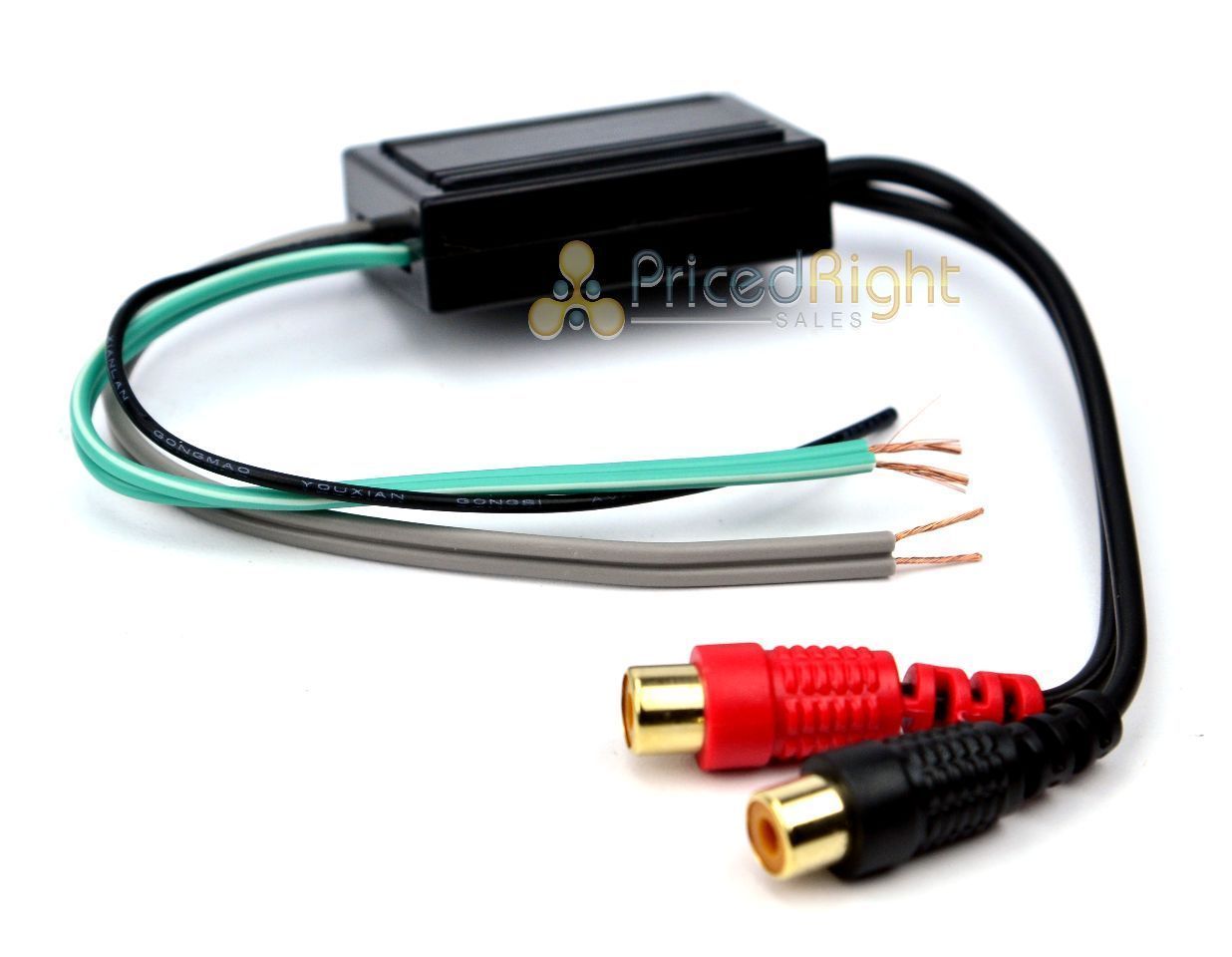 Speaker to 2 RCA Line Output Converter In Out High Low