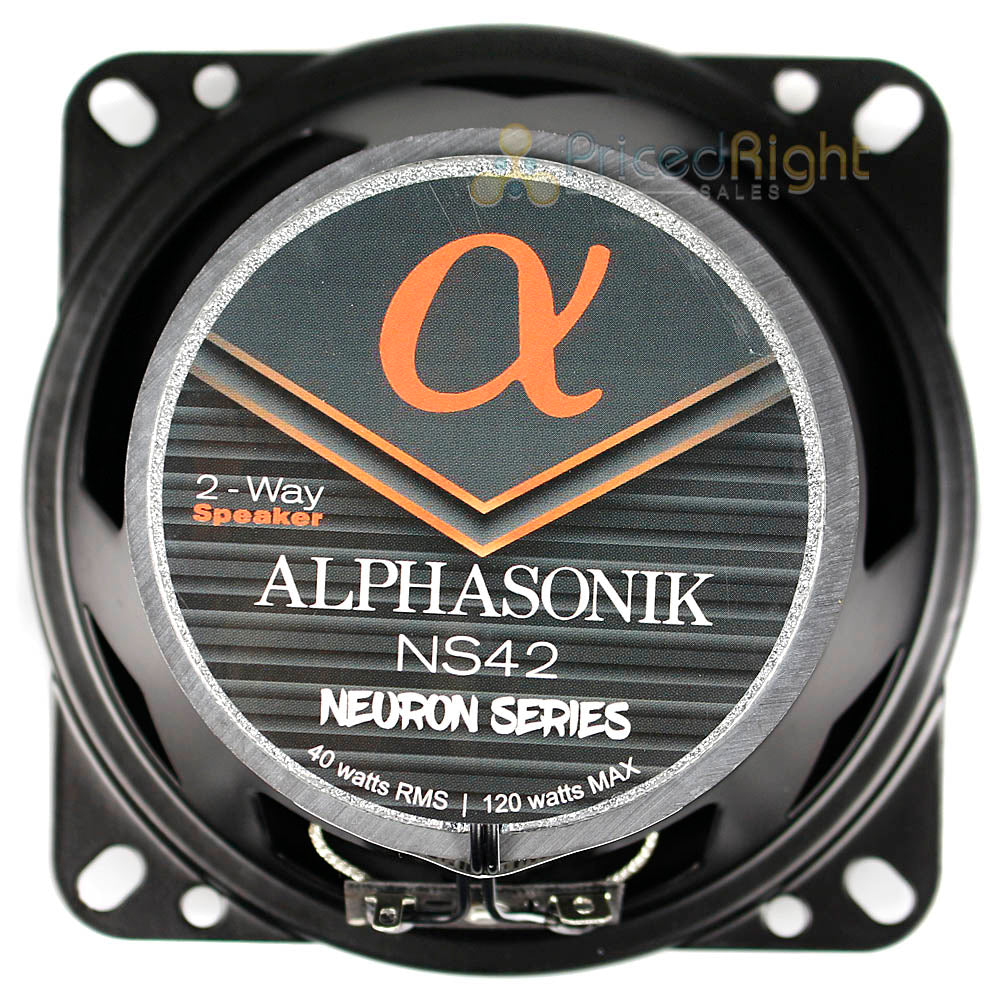 Alphasonik 4" 2 Way Full Range Speakers 120 Watts Max Neuron Series NS42 Pair
