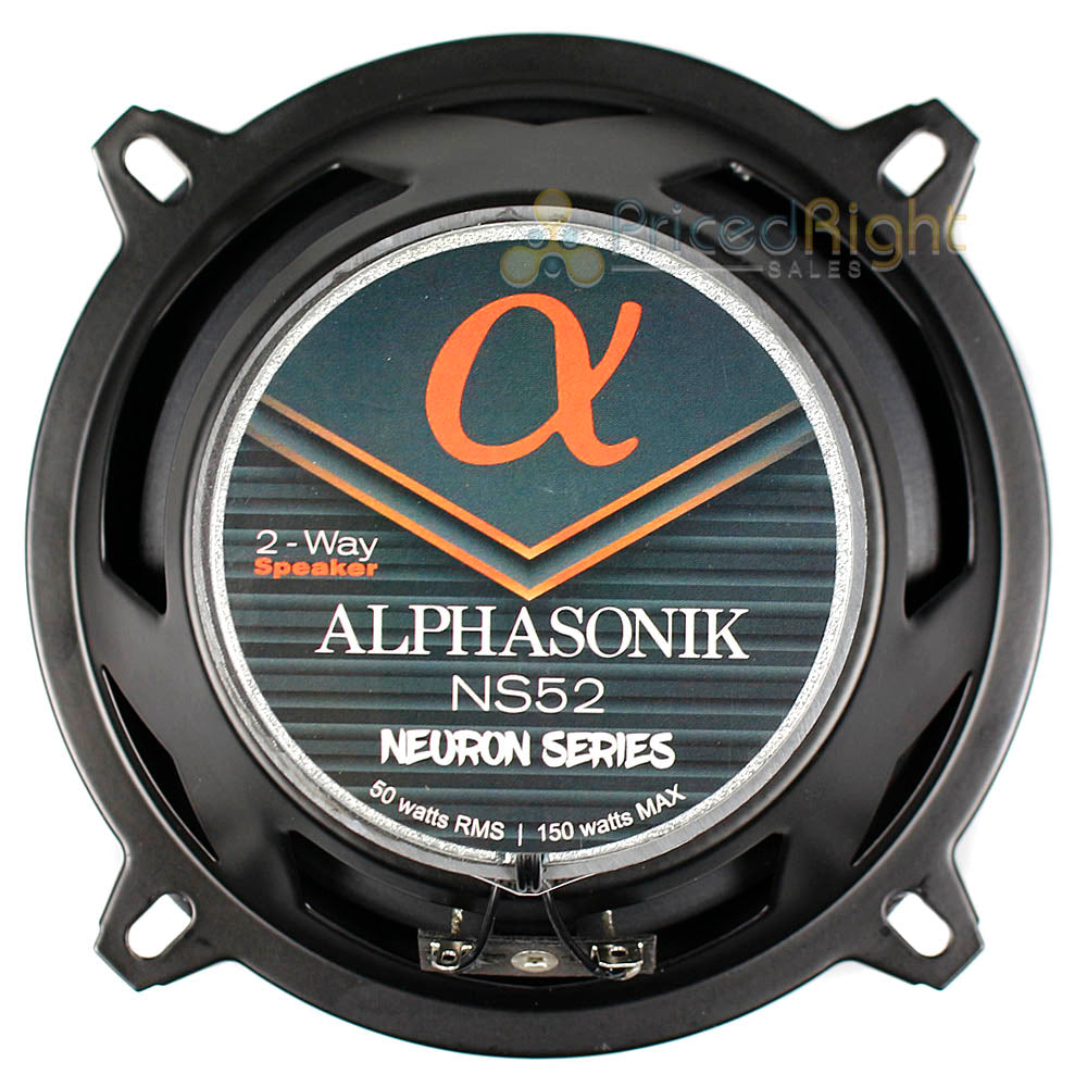 Alphasonik 5.25" 2 Way Full Range Speakers 150 Watts Max Neuron Series NS52 Pair