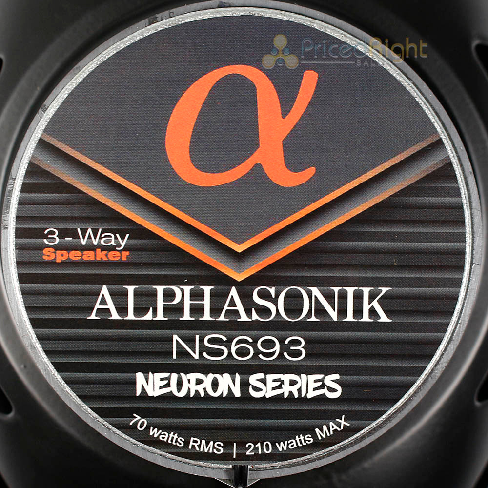 Alphasonik 6x9" 3 Way Full Range Speakers 210W Max 3 Ohm Neuron Series NS693