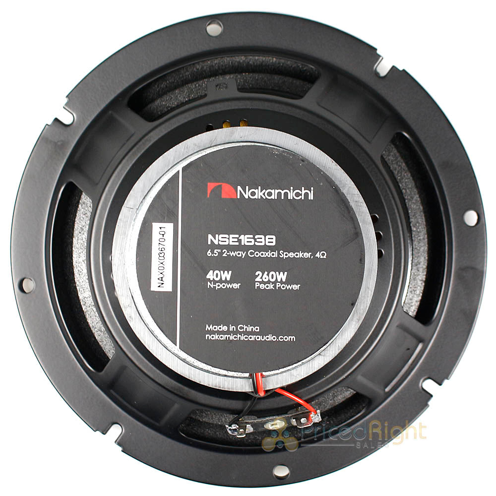 6.5" Coaxial Speakers 2 Way 260 Watts Max Power 4 Ohm NM-NSE1638 Pair Nakamichi