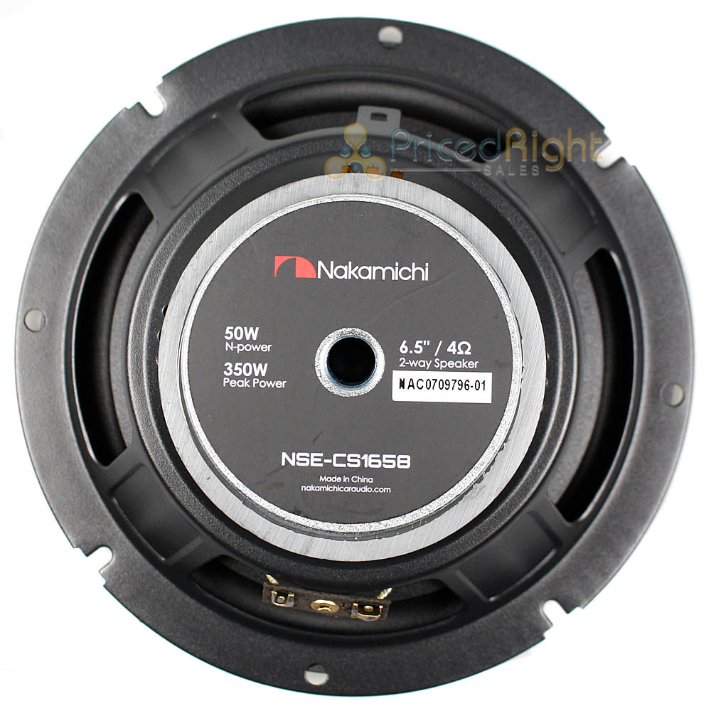 6.5" Component Speakers 2 Way 4 Ohm 350W Max Power Nakamichi NSECS1658 Car Audio