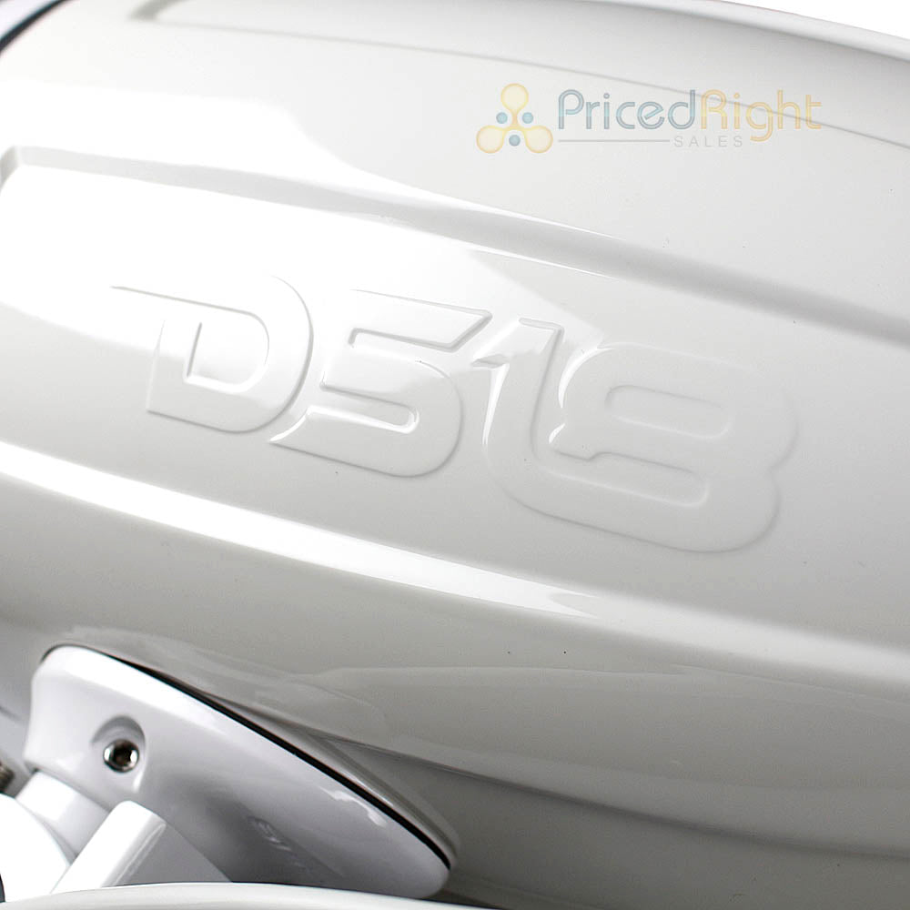 ﻿﻿DS18 8" Neodymium Marine Tower Speakers White with RGB LED Light 550 Watts