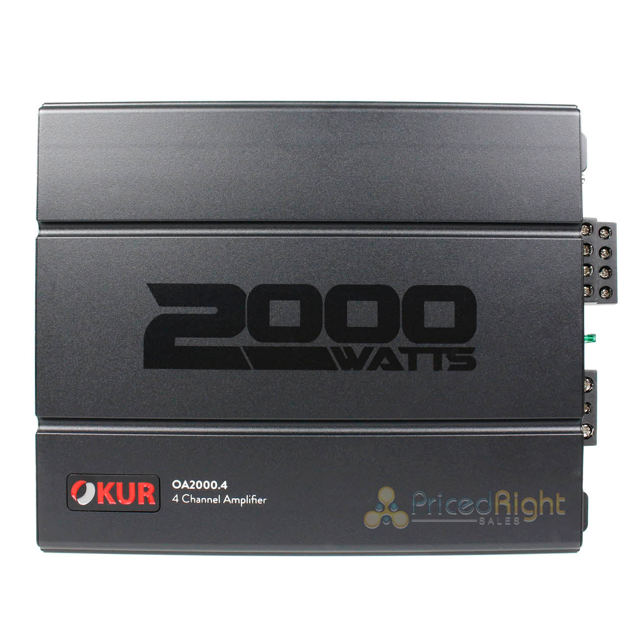 OKUR 4 Channel Class AB Amplifier 2 Ohm 2000 Watts Maximum Power Black OA2000.4