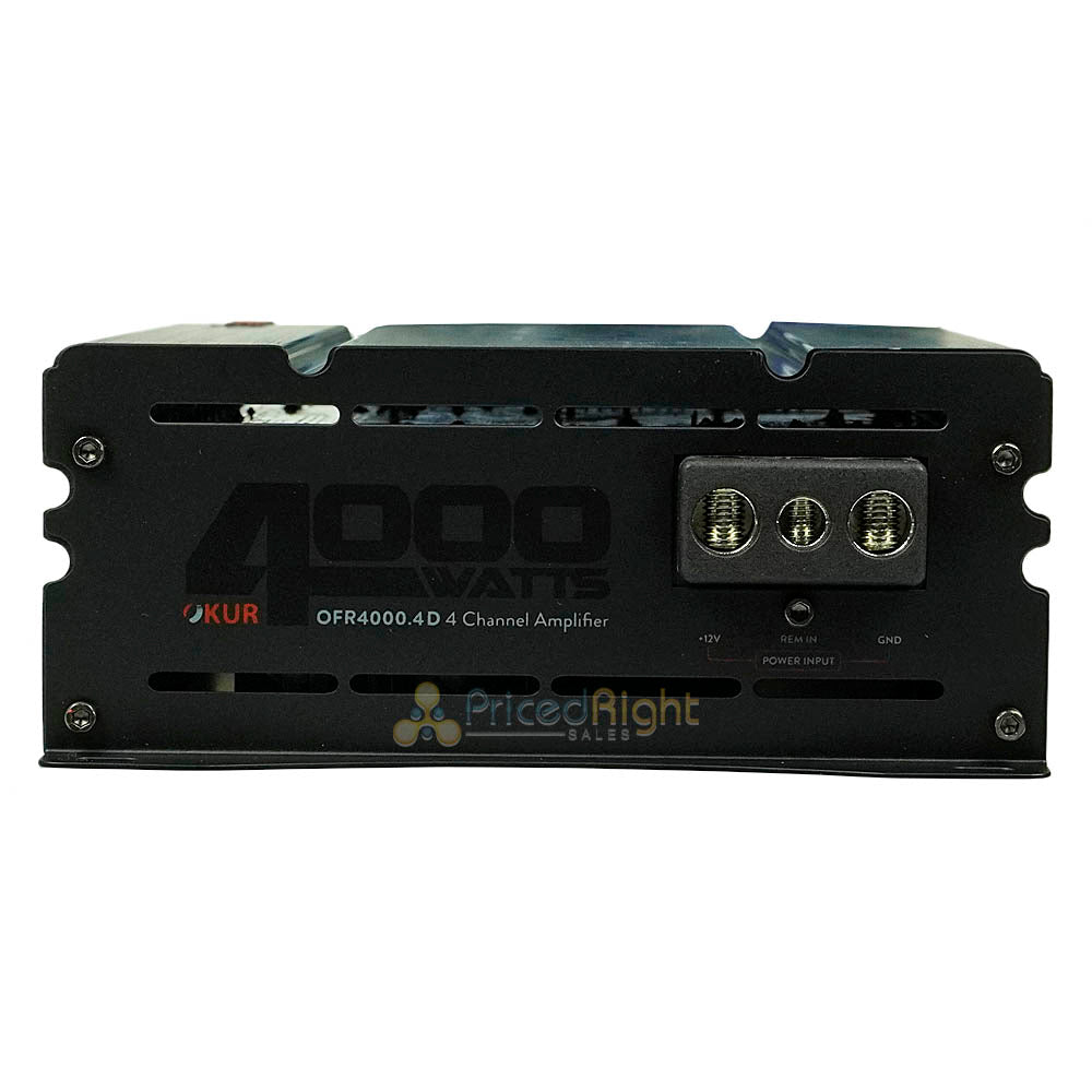 OKUR 4-Channel Full Range Amplifier 4000W Max 2 Ohm With Bass Remote OFR4000.4D