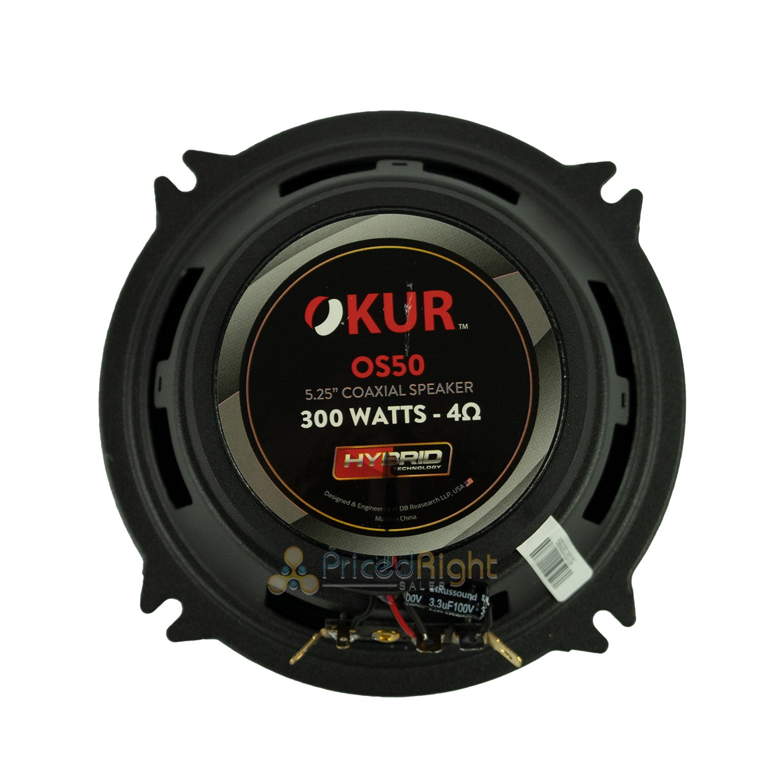 OKUR 5.25" Coaxial Speaker 300 Watts 4 OHM1" Voice Coil Hybrid Technology OS50