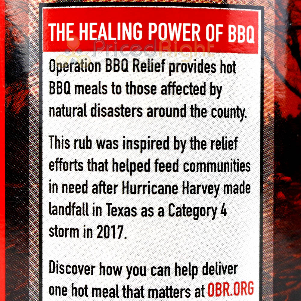 Operation BBQ Relief Texas SPG Rub 11.2 Oz Texas Salt Pepper & Garlic Blend