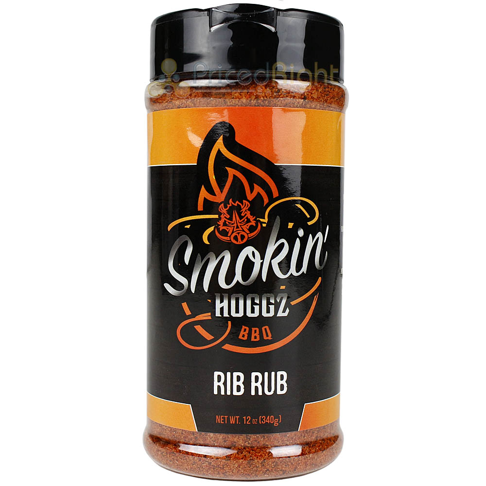 Smokin Hoggz BBQ Rib Rub Seasoning and Applewood Rub Bottles 2-Pack 24.2 Oz