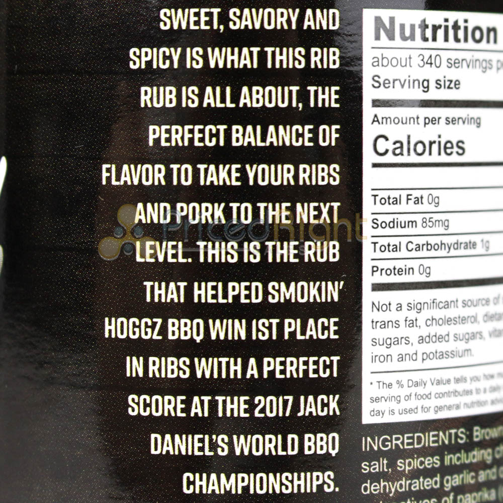 Smokin Hoggz BBQ Rib Rub Seasoning and Applewood Rub Bottles 2-Pack 24.2 Oz