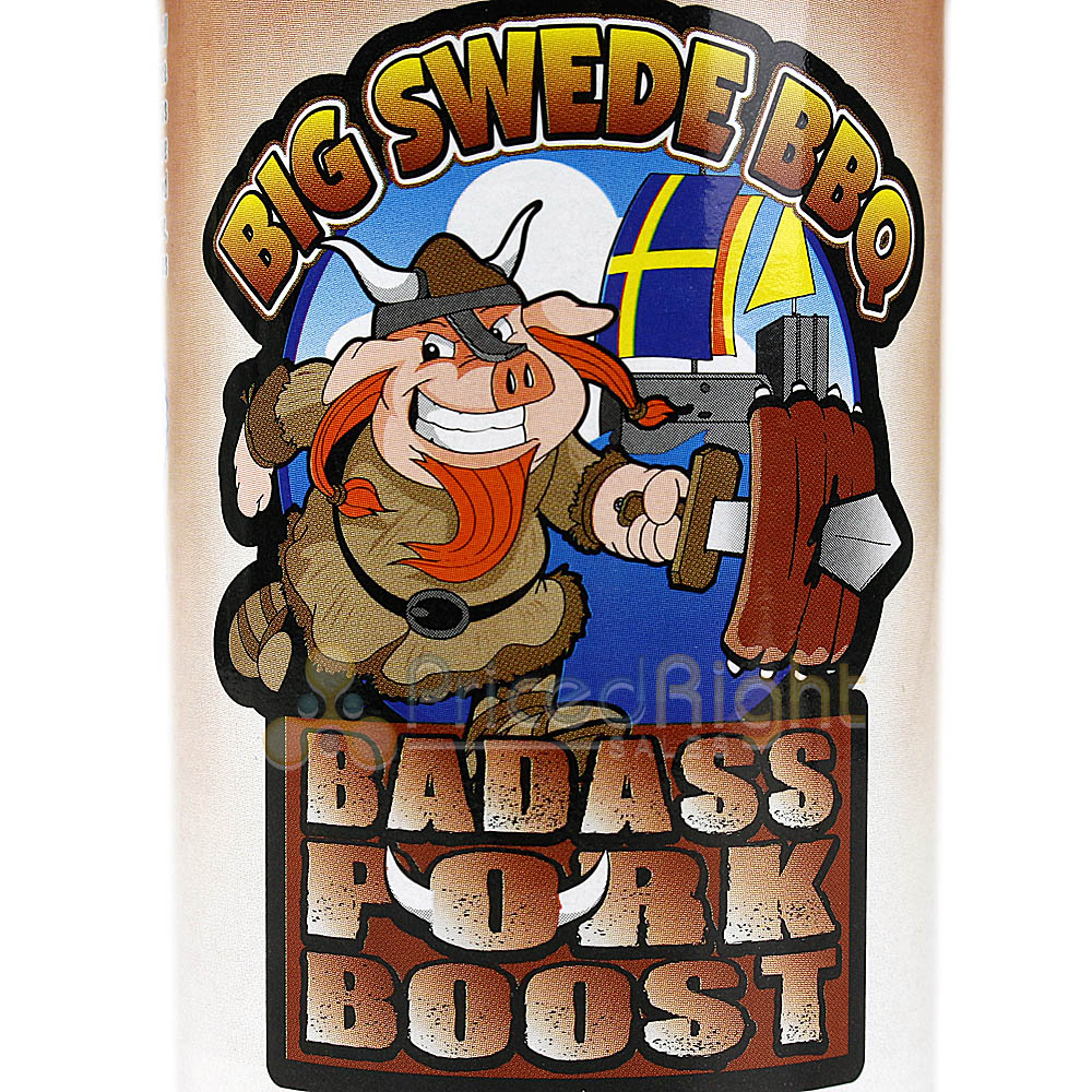 Big Swede BBQ Badass Pork Boost 11.3 Oz Bottle Award Winning Dry Rub Seasoning