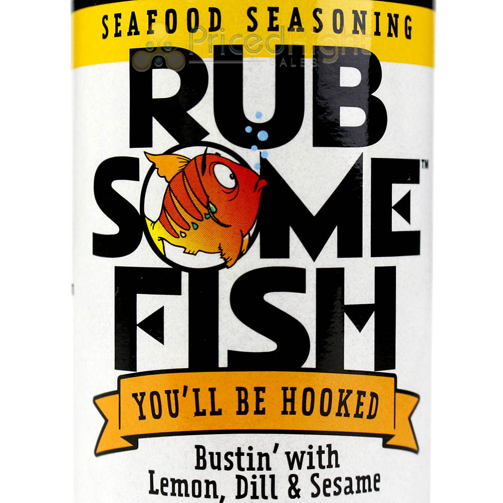 Rub Some Fish Seafood Seasoning 5.6 Oz Lemon Dill & Sesame Blend Gluten Free