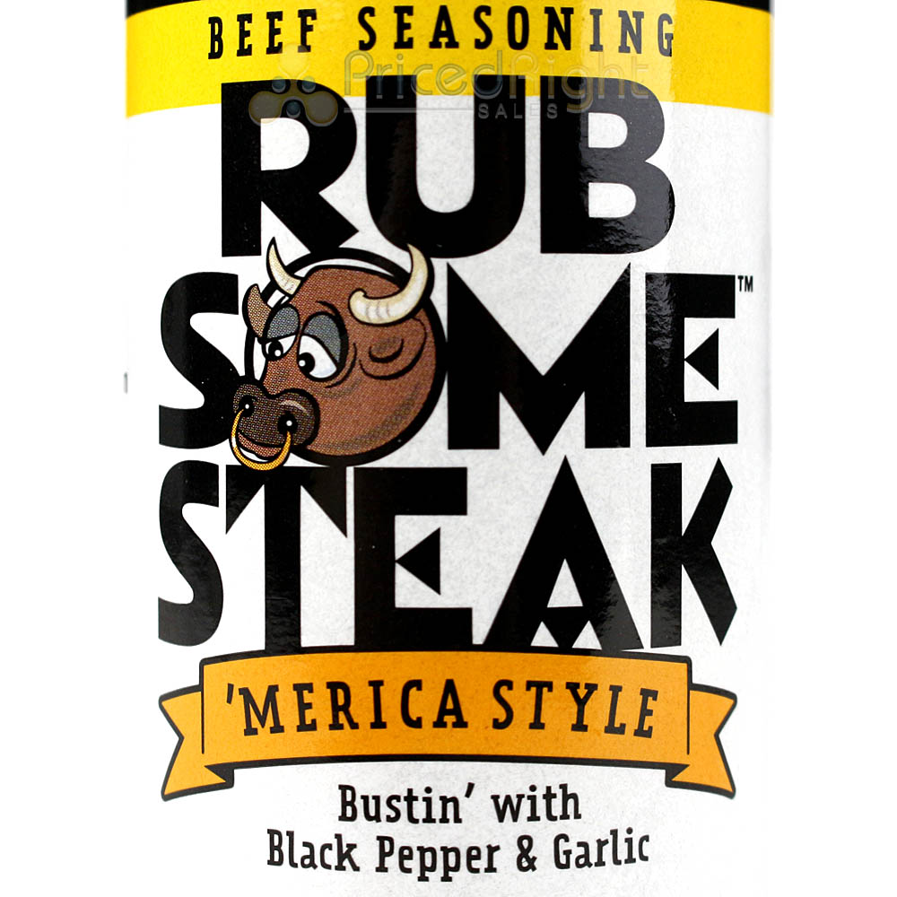 Rub Some Steak Beef Seasoning 5.6 Oz Bustin Black Pepper & Garlic Gluten Free