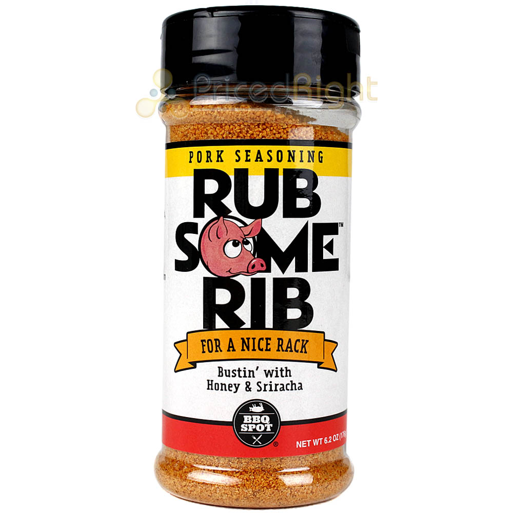 Rub Some Rib Pork Rub Seasoning 6.2 Oz. Bustin with Honey & Sriracha Gluten Free