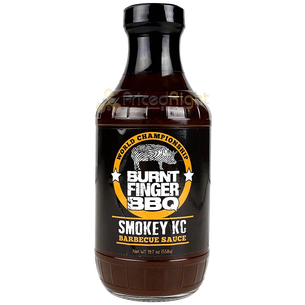 Burnt Finger BBQ Smokey KC Barbecue Sauce 19.7 World Championship Kansas Style