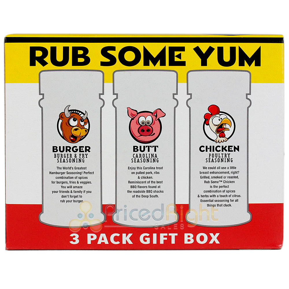 BBQ Spot Barbecue Rub Some Burger Butt Chicken Seasoning Spices 3 Pack Gift Set