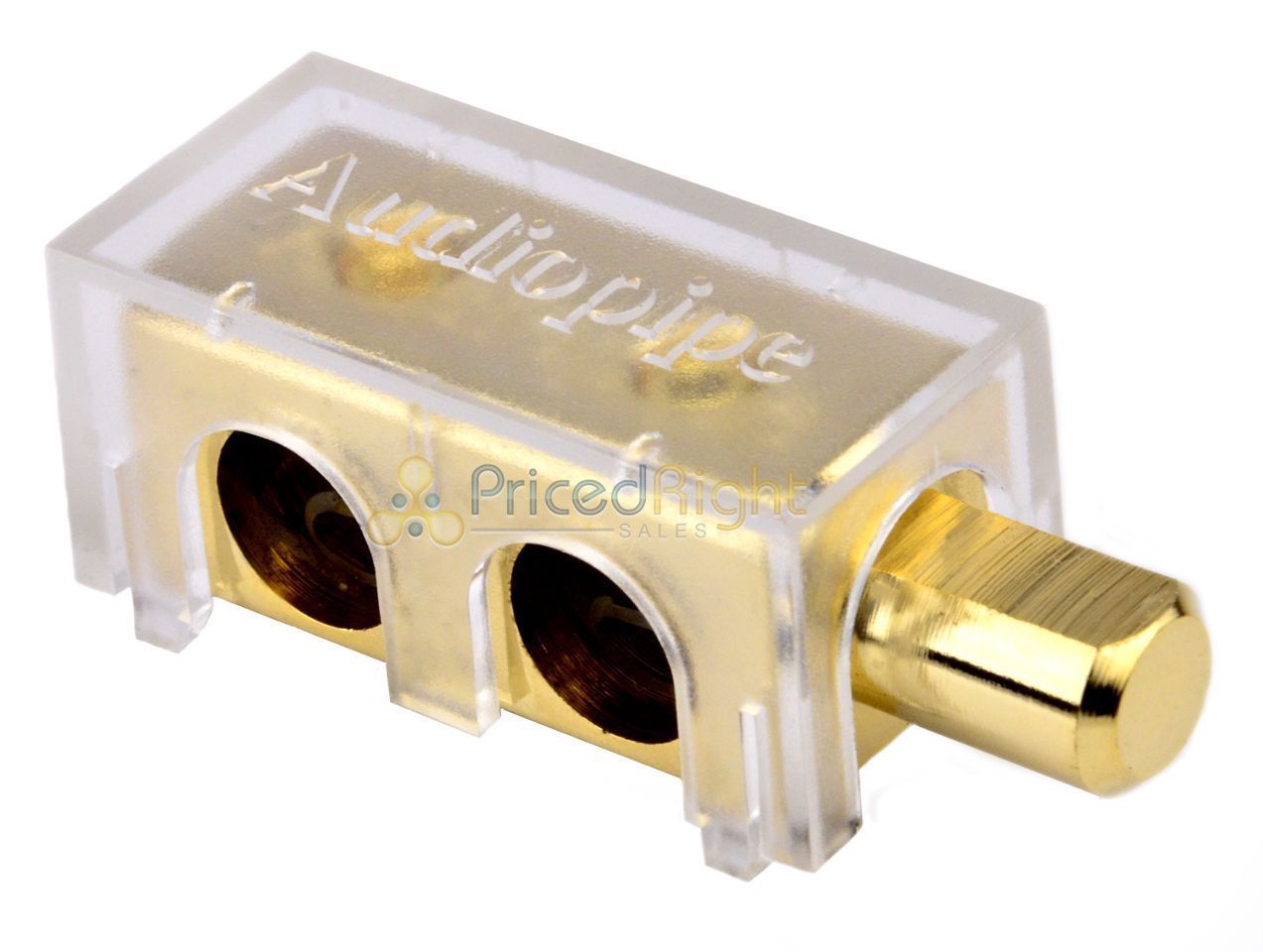 0 Gauge Amp Terminal Gold Plated Power Distribution Block Car Audio Dual Stereo