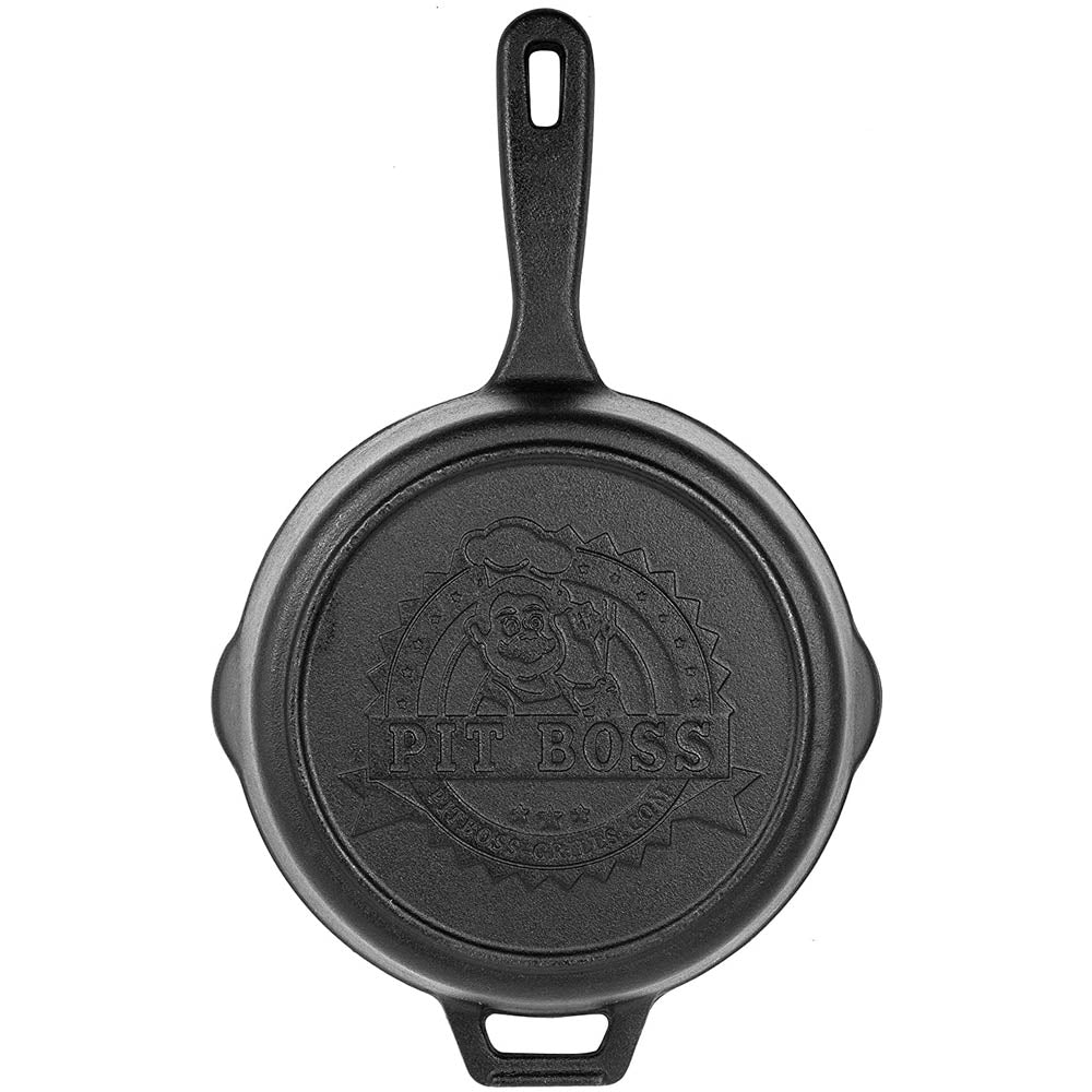 Pit Boss 14" Inch Cast Iron Deep Skillet with Lid Pre Seasoned Non Stick 68006