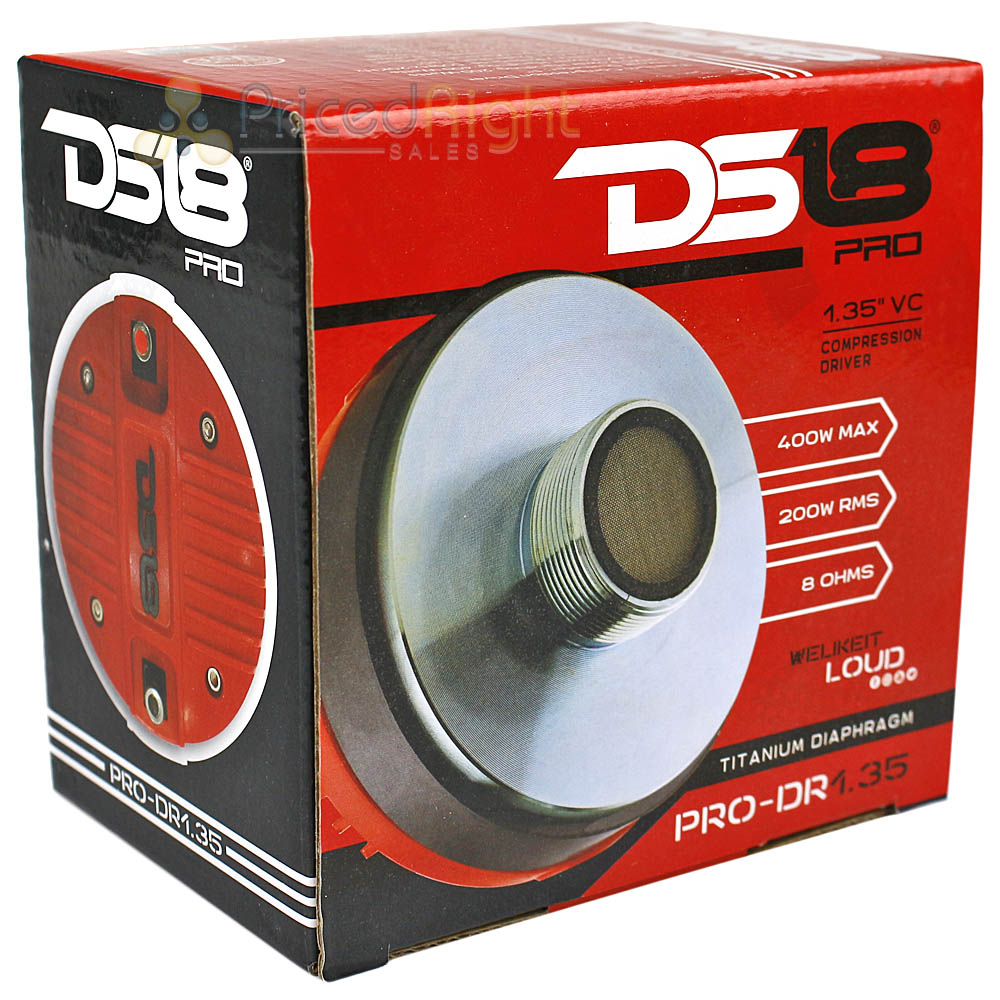 DS18 Pro 1.35" Vc Compression Driver 400 Watts Max 8 Ohm Titanium Pro-DR1.35
