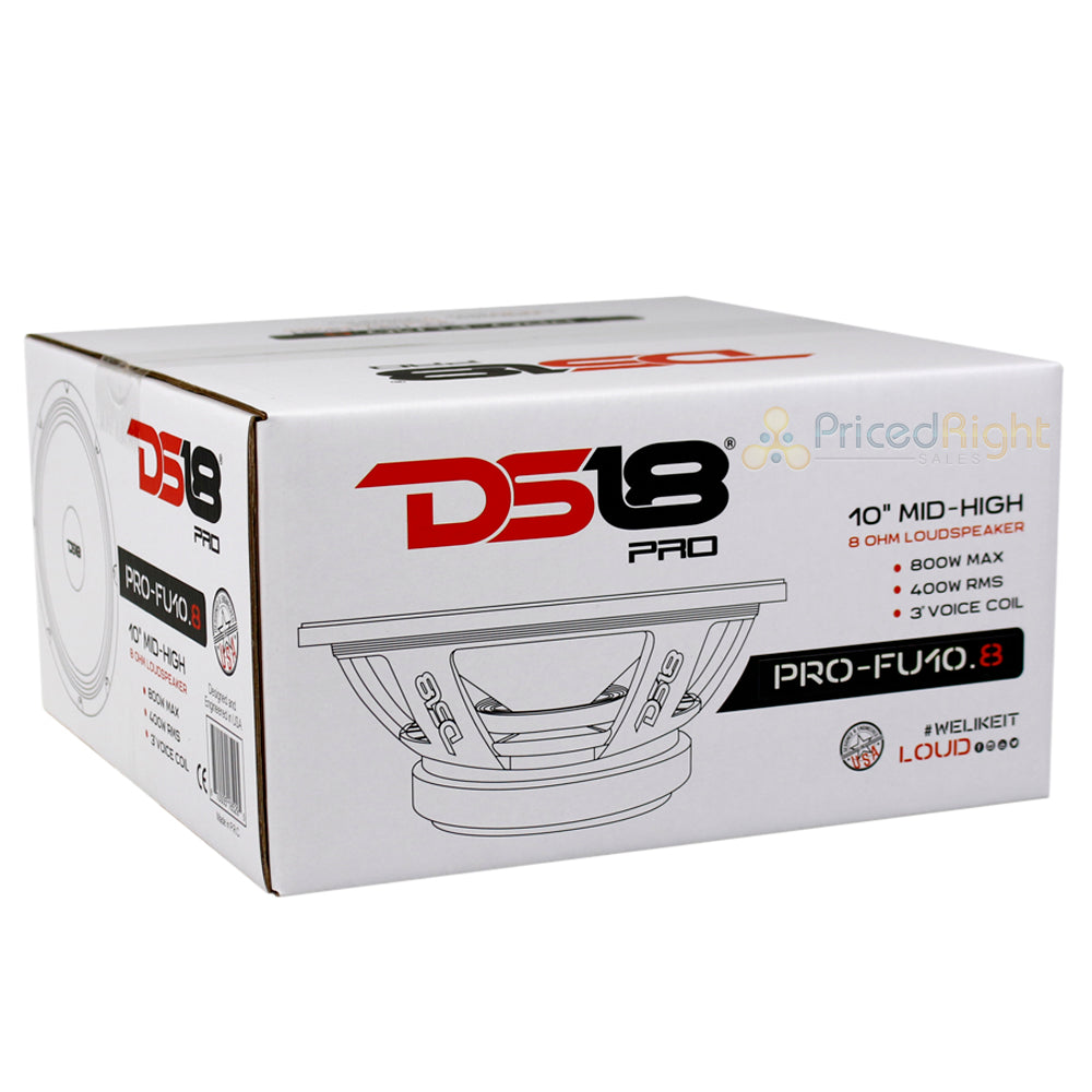 DS18 Pro 10" Mid Range Speaker 800 Watts 8 Ohm PRO-FU10.8 Loudspeaker