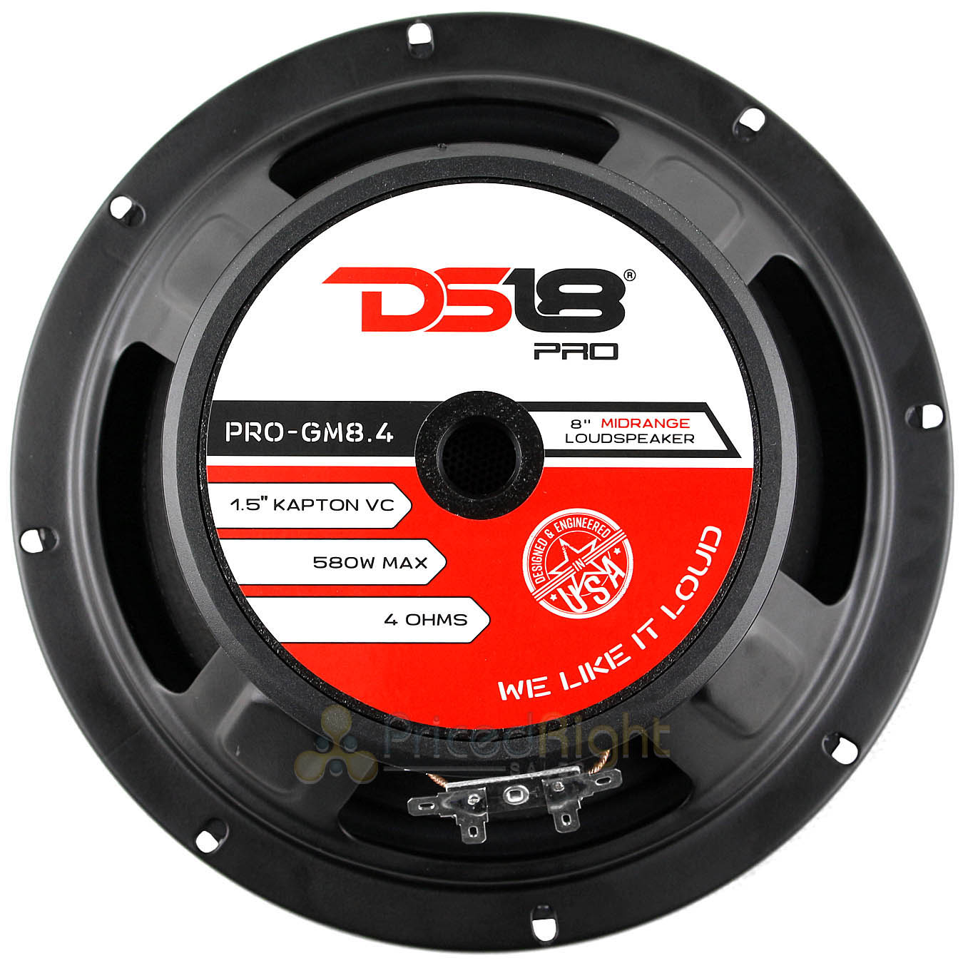 DS18 8" Midrange Loudspeaker 580 Watts Max 190 Watts Rms 4 Ohm Pro-8.4 2 Pack