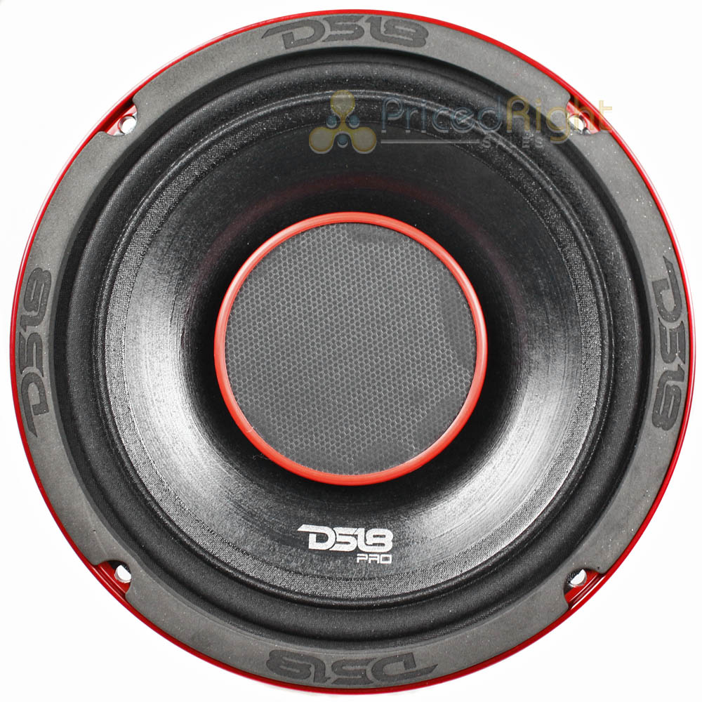 DS18 8" Mid Range Speakers Hybrid with Built In Driver 4 Ohm PRO-HY8.4B Pair