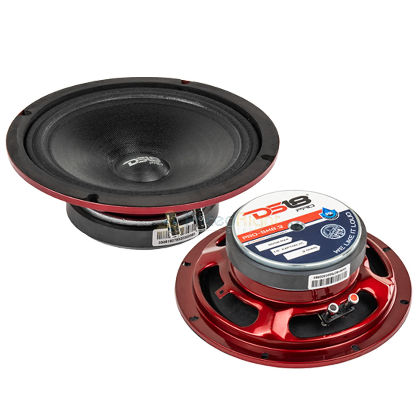 DS18 PRO-SM8.2 8" Motorcycle Midrange Speakers 500W Max 2 Ohm IP66 Rated 2 Pack