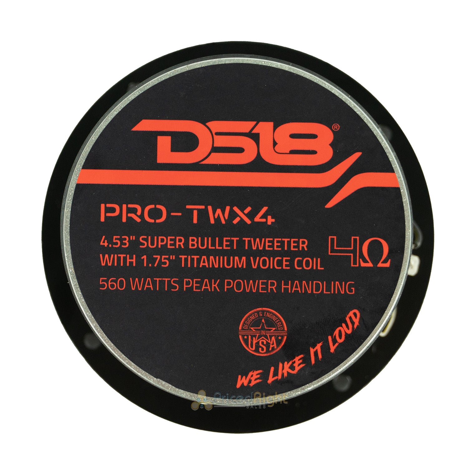 DS18 Pro 4.5" Super Bullet Tweeter 560W 1.75" Titanium 4 OHM Voice Coil PRO-TWX4