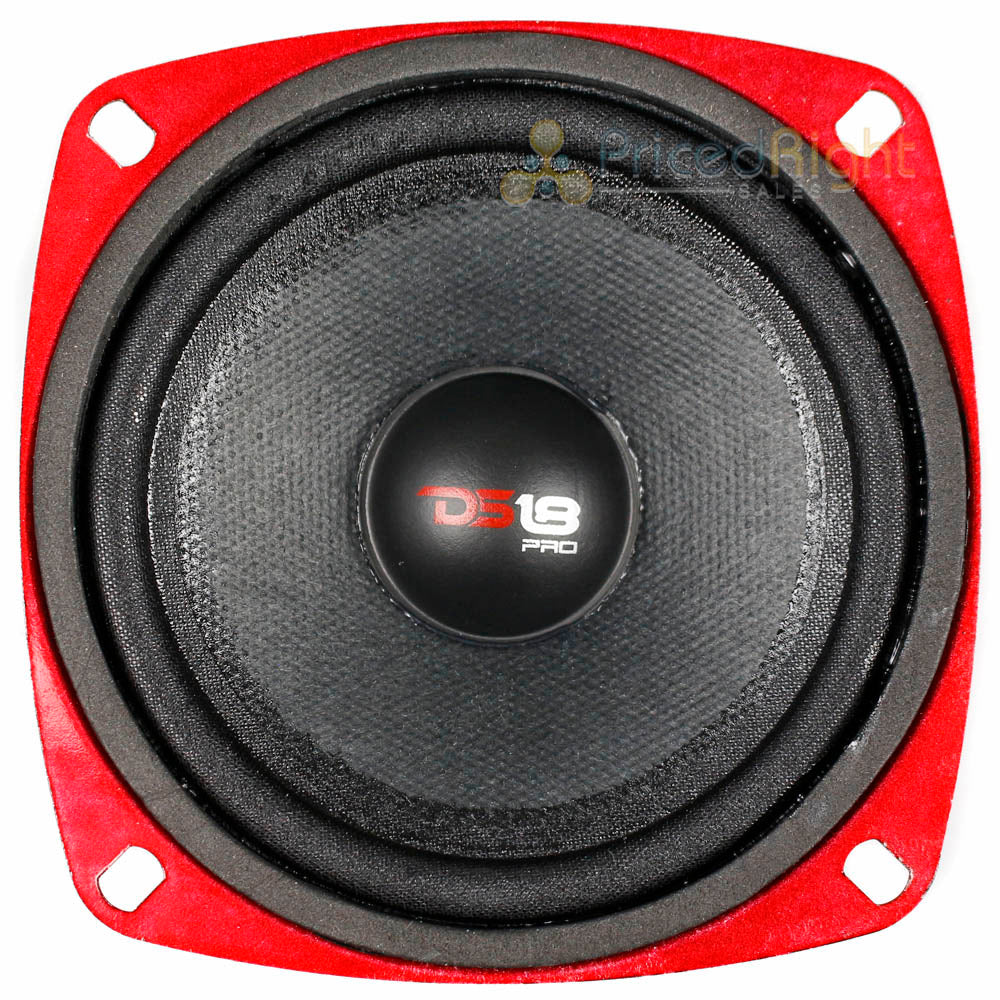 4 Pack DS18 4" Midrange Loudspeaker 200 Watts Max/100W RMS Car Audio PRO-X4M