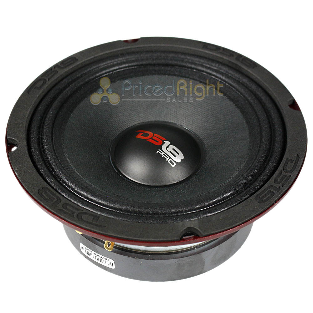 DS18 6.5" Mid Range Speaker 4 Ohm 500W Max 250W RMS PRO-X6.4M Car Audio Single