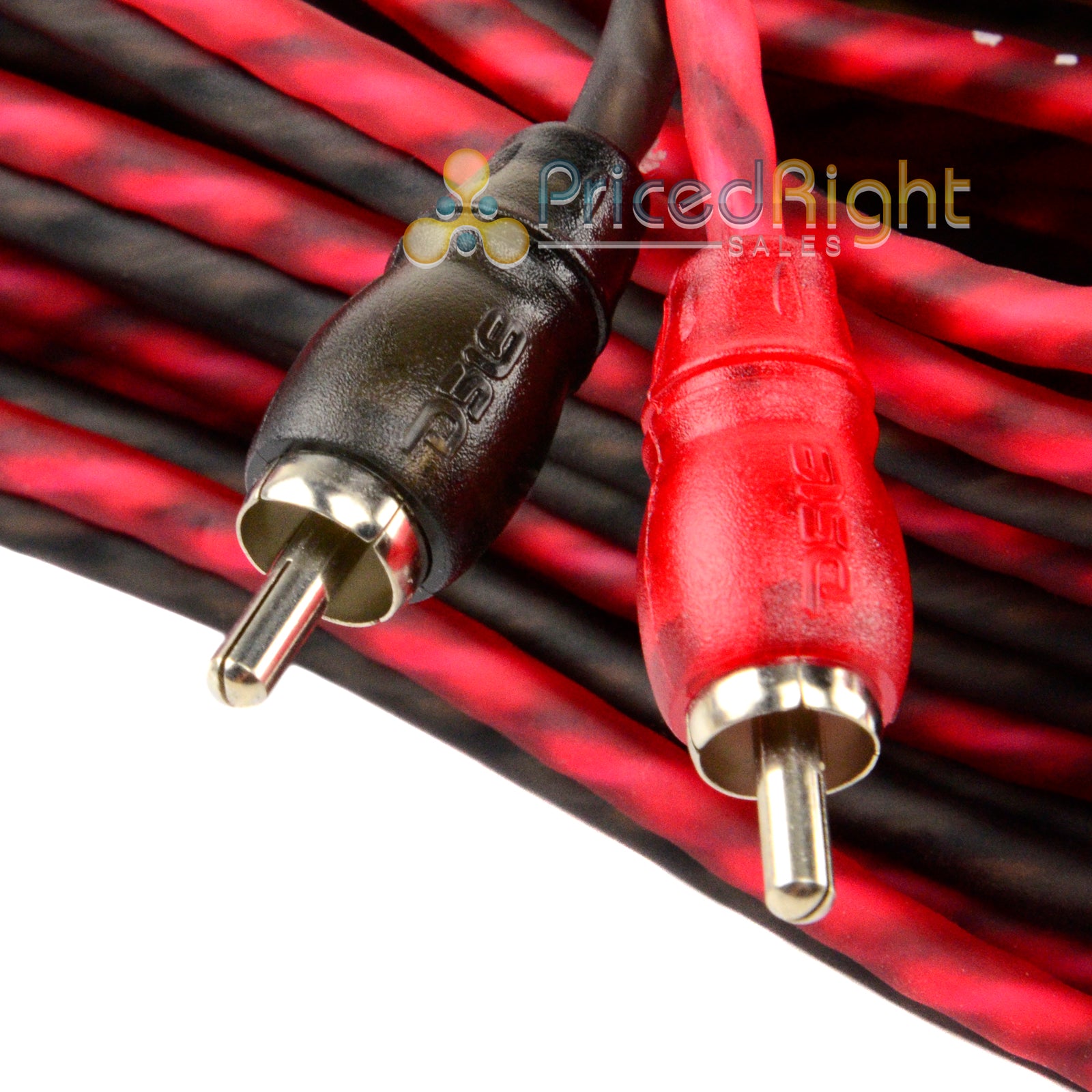 DS18 20 ft 2 Channel Shielded Twisted Interconnect RCA Audio Cable Amp Cables