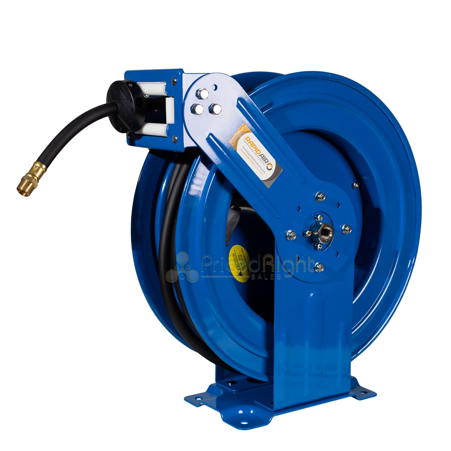 Rapidair 1/2 x 50' Dual Arm Steel Hose Reel 1/2 Inlet and Outlet R-05050  Rapidair 1/2 x 50' Dual Arm Steel Hose Reel 1/2 Inlet and Outlet R-05050
