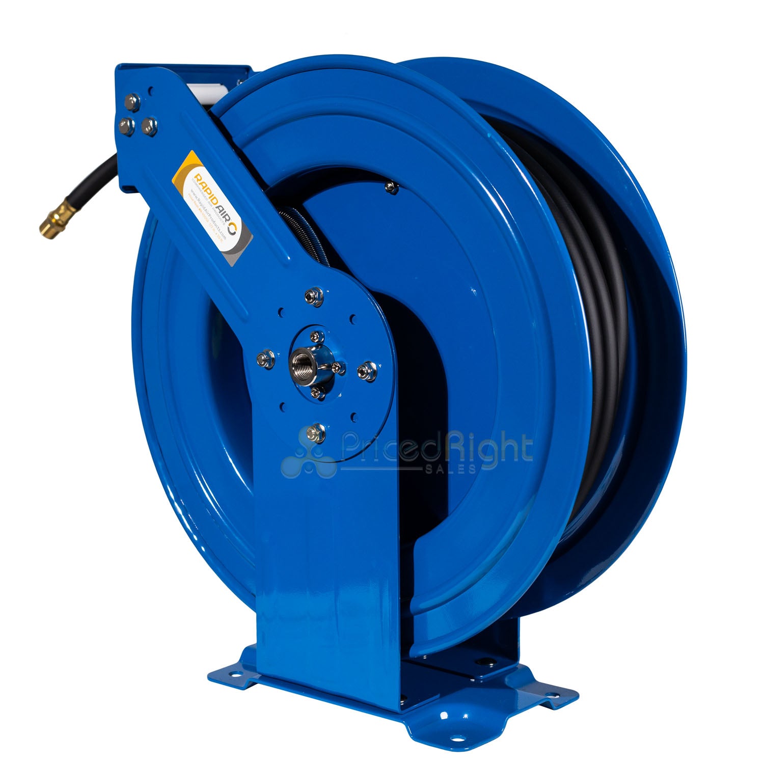 Rapidair 1/2" x 50' Dual Arm Steel Hose Reel 1/2" Inlet and Outlet R-05050