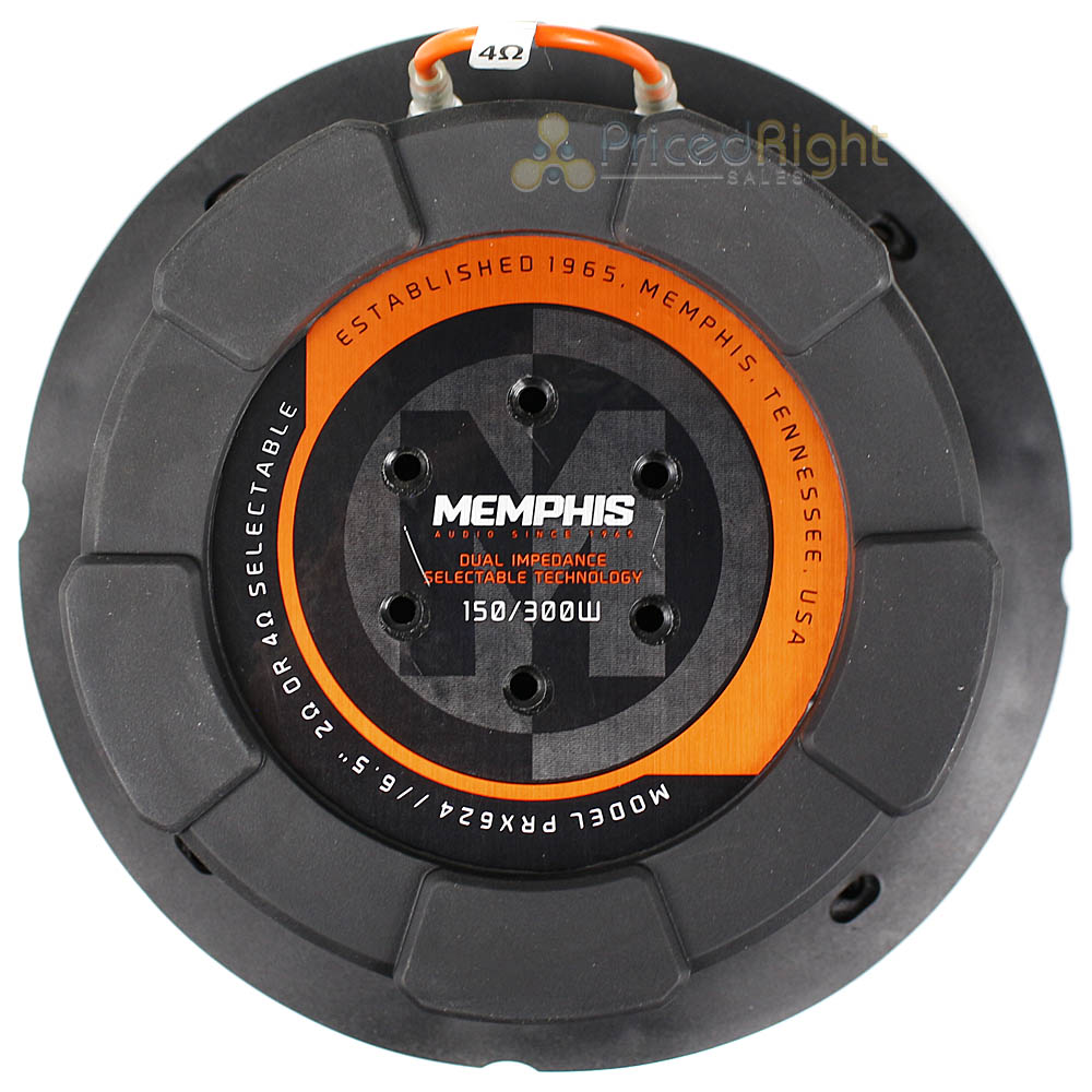 Memphis Audio 6.5" Subwoofer Selectable 2 or 4 Ohm 150W RMS Power PRX624