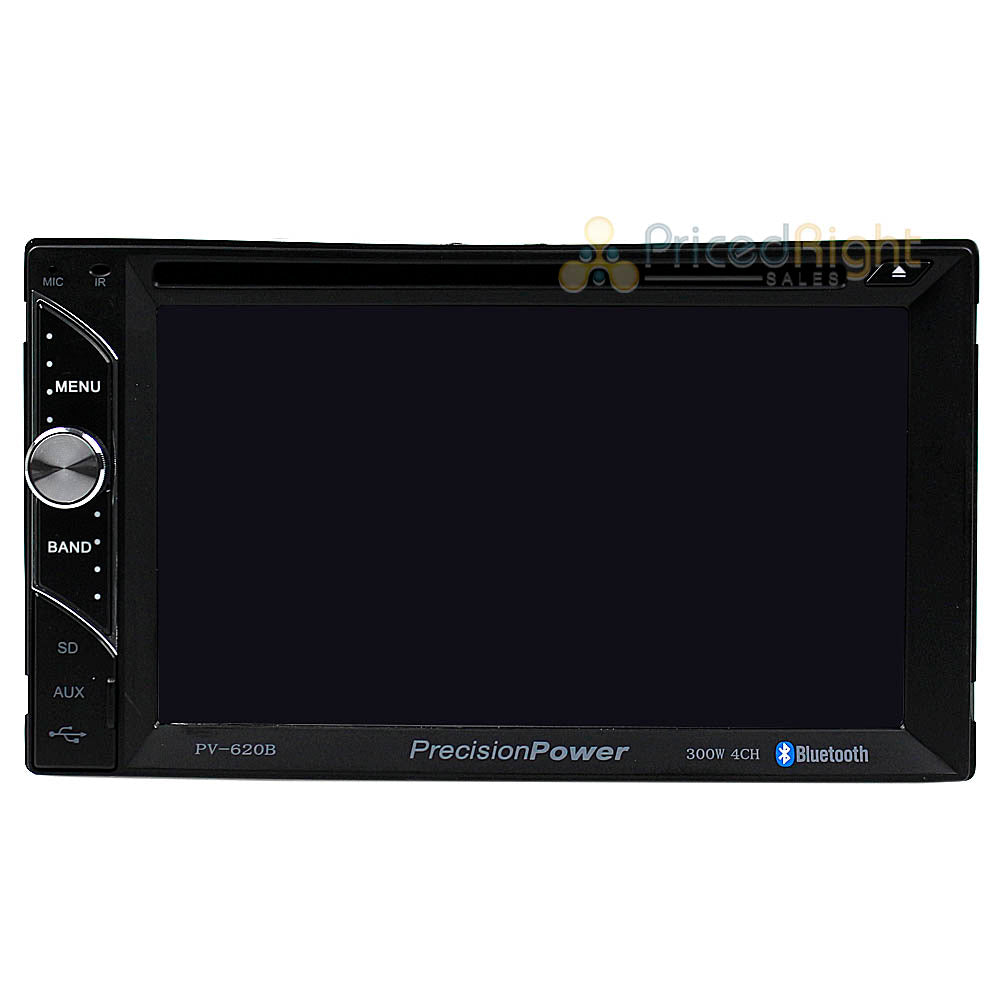 Precision Power 2 DIN Stereo Head Unit 6.2" LCD Touch Screen Bluetooth PV-620B