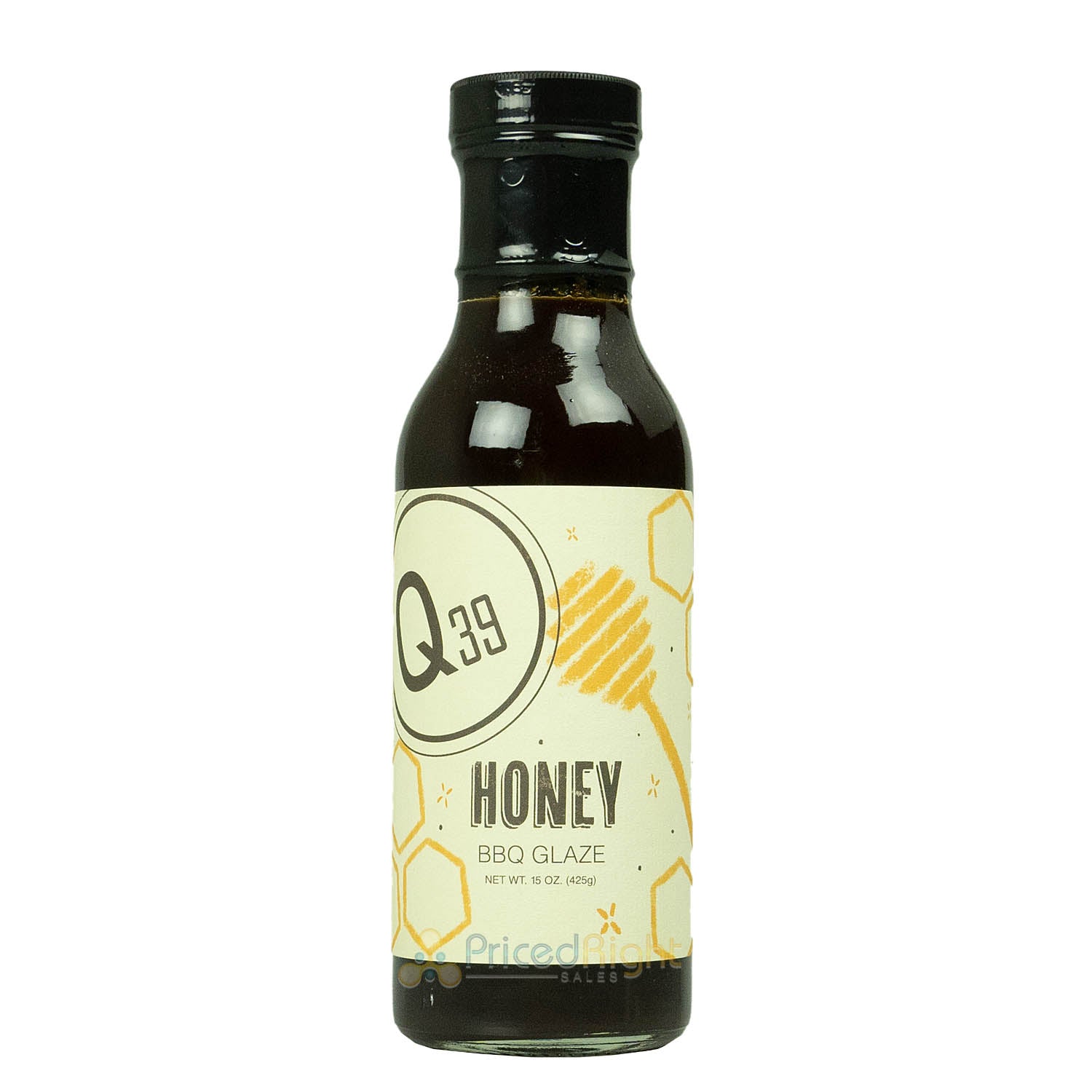 Q39 Honey BBQ Glaze Sauce Infused W/ 100% Pure Fresh Honey Gluten Free 15 Ounce