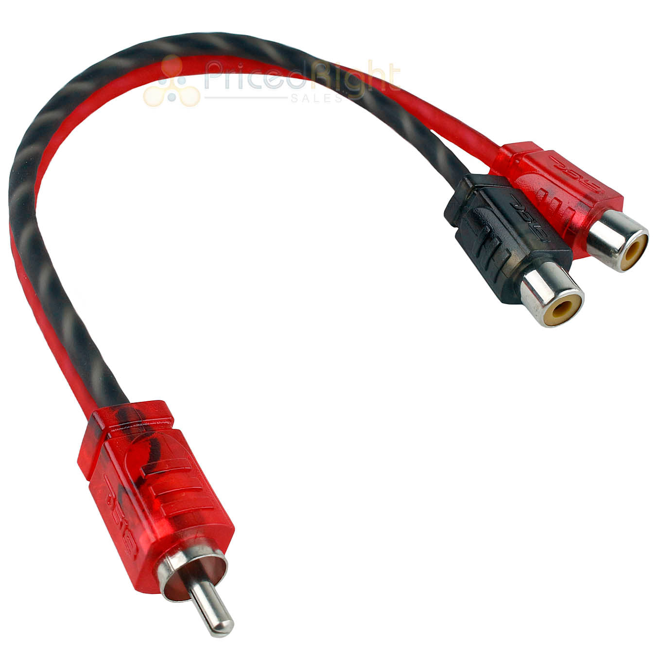 Ds18 Rca Splitter 1 Male to 2 Female Y Connector Car Home Audio Cable Rca1m2f