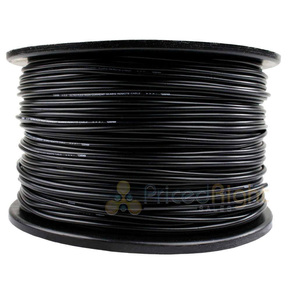 16 Gauge 500' Ft Black Primary Remote Wire 12V Auto Wiring Cable AWG Ultra Flex
