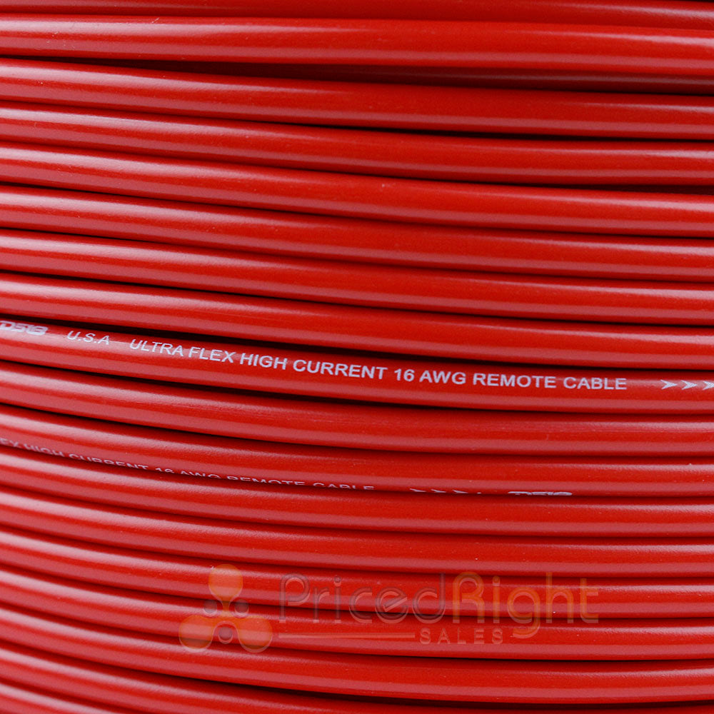 16 Gauge 10' Feet Red Primary Remote Wire 12V Auto Wiring Cable AWG Ultra Flex