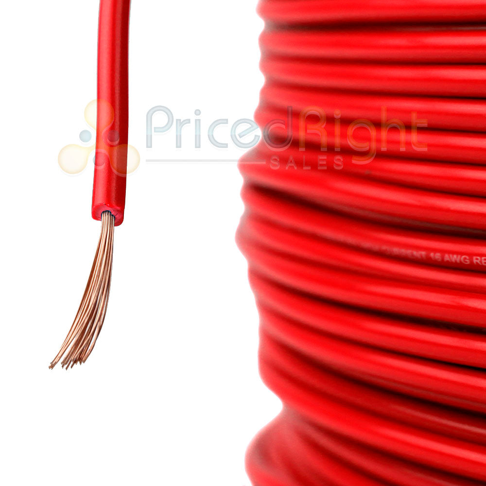 16 Gauge 25' Feet Red Primary Remote Wire 12V Auto Wiring Cable Awg Ultra Flex