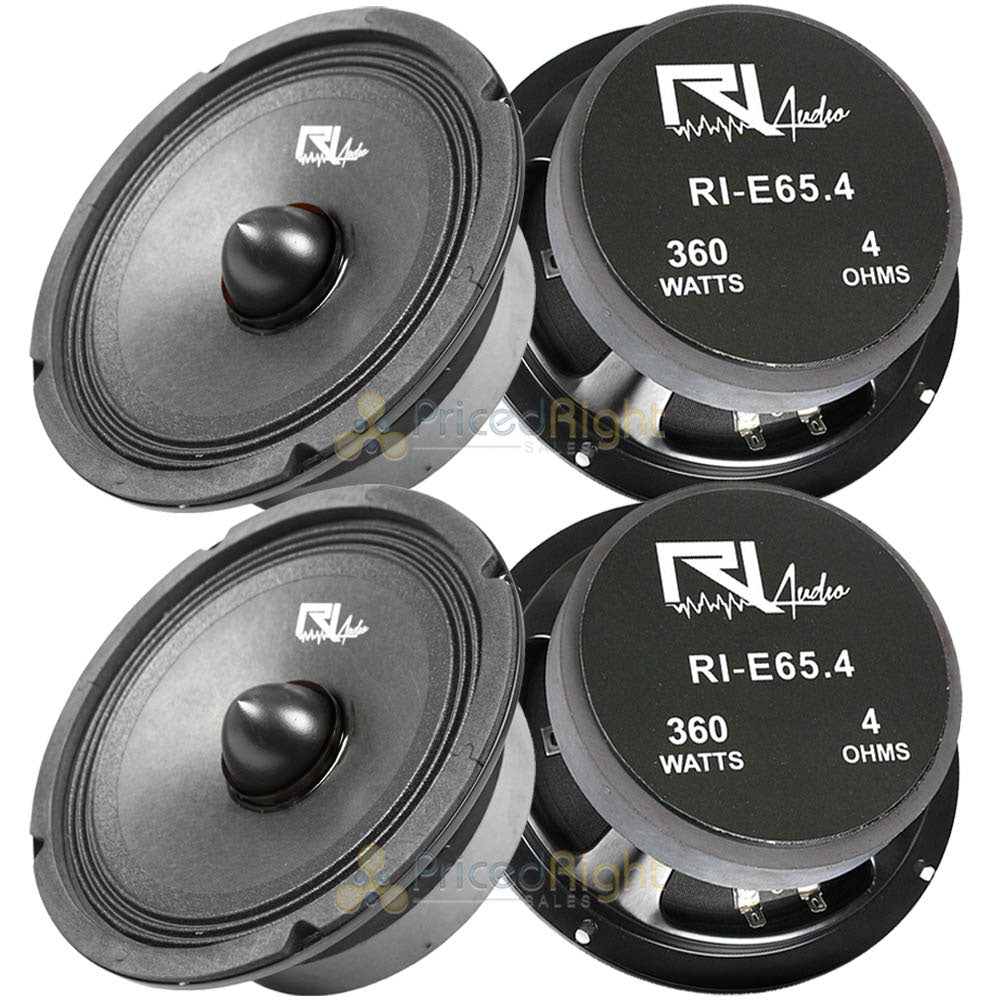(4) RI Audio 6.5" Midrange Bullet Speakers 360W Peak Power 180W RMS 4 Car Audio