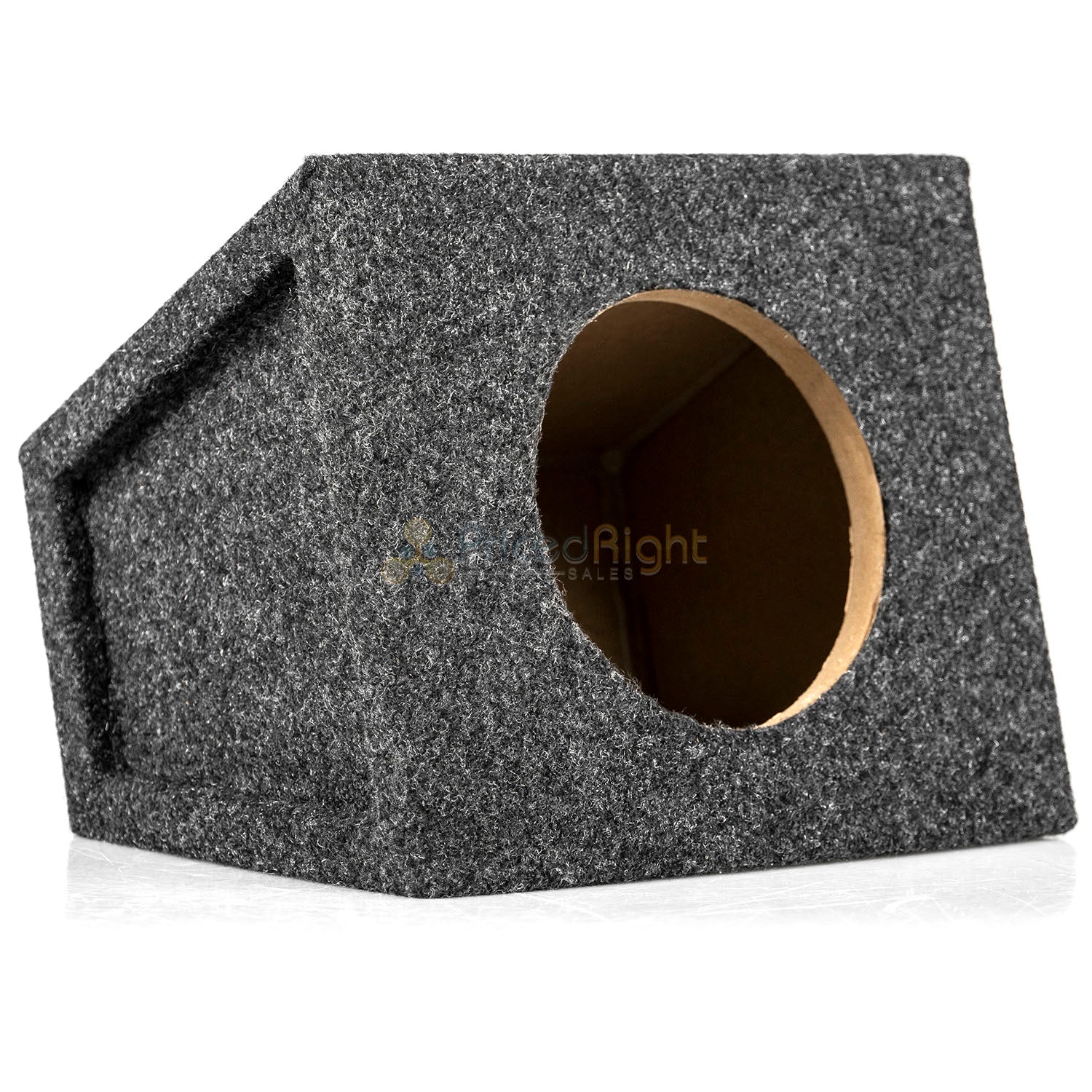 Set of Two 6.5" Wedge Speaker Boxes Enclosures 5/8" MDF Charcoal Carpet RI Audio