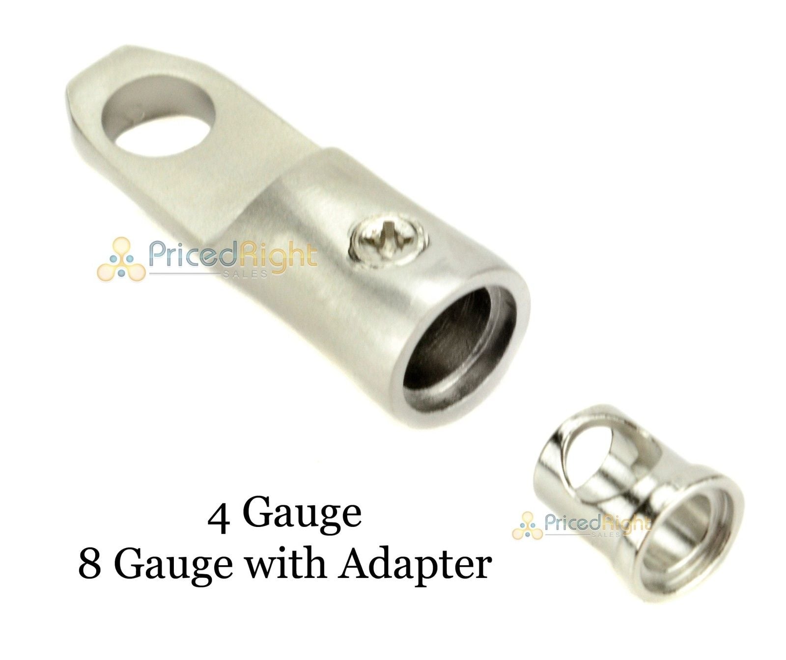 4 or 8 Gauge AWG Platinum Car Stereo Ring Terminal 4GA Set Screw RT4/8 Xscorpion