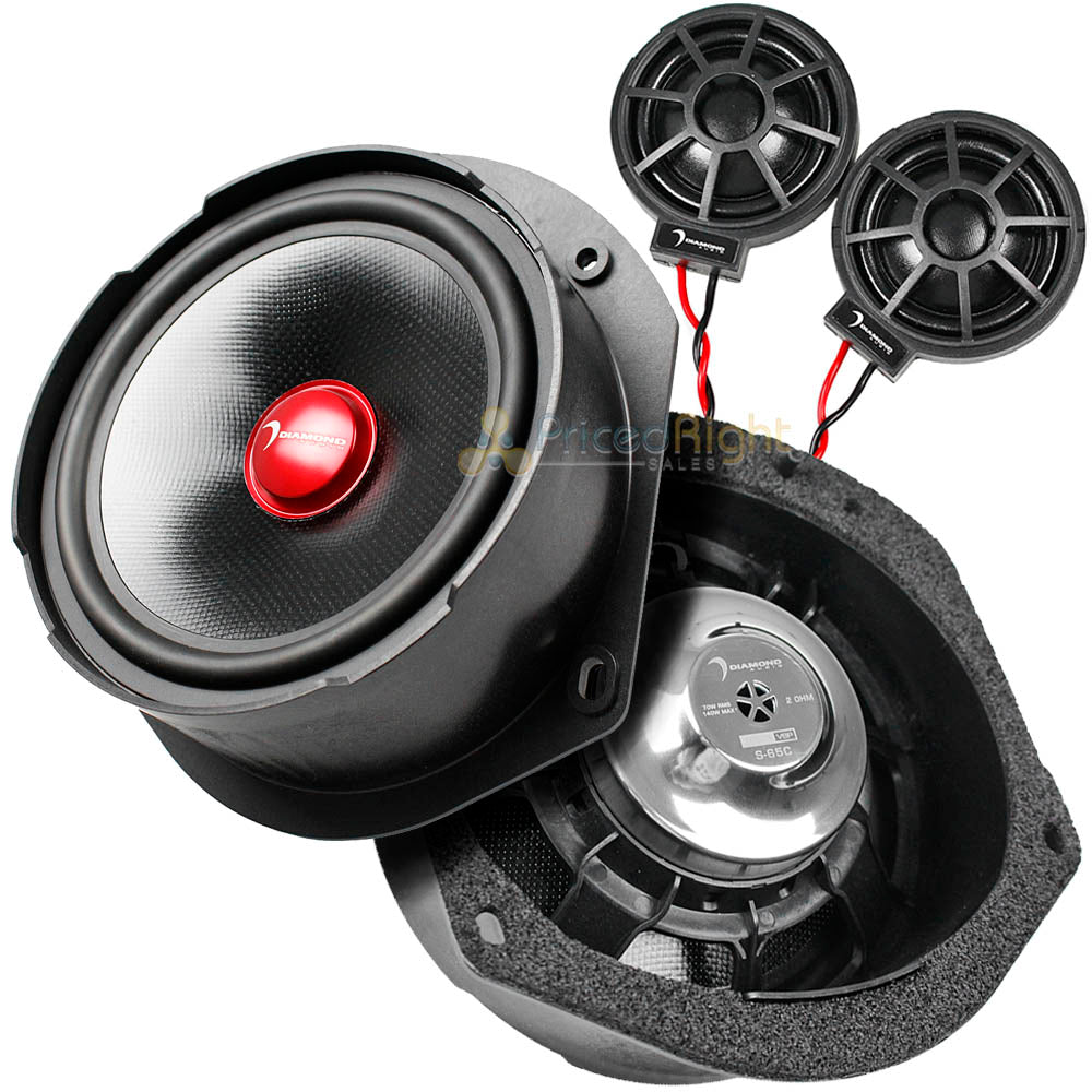 Diamond Audio 6.5" Speakers Complete Replacement Kit For Tesla Model S Specific