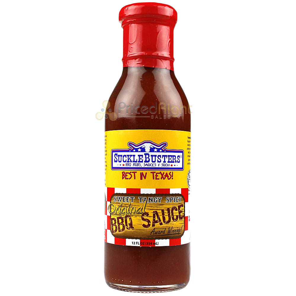 Sucklebusters Original Barbecue Sauce 12 Oz. Bottle Sweet Tangy Spicy Flavor